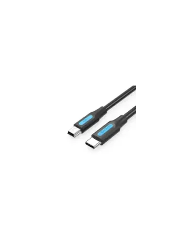 Cable USB 2.0 Tipo-C Vention COWBH/ USB Tipo-C Macho - MiniUSB Macho/ Hasta 10W/ 480Mbps/ 2m/ Negro