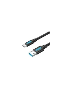 Cable USB 3.0 Tipo-C Vention COZBC/ USB Macho - USB Tipo-C Macho/ 5Gbps/ 25cm/ Negro