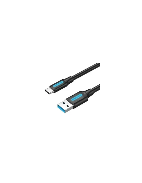 Cable USB 3.0 Tipo-C Vention COZBC/ USB Macho - USB Tipo-C Macho/ 5Gbps/ 25cm/ Negro