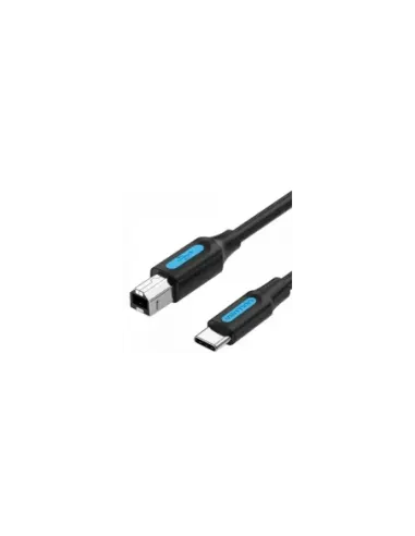 Cable USB 2.0 Impresora Vention CQUBF/ USB Tipo-B Macho - USB Tipo-C Macho/ 480Mbps/ 1m/ Negro