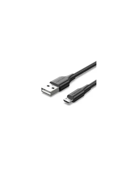 Cable USB 2.0 Vention CTIBC/ USB Macho - MicroUSB Macho/ Hasta 60W/ 480Mbps/ 25cm/ Negro