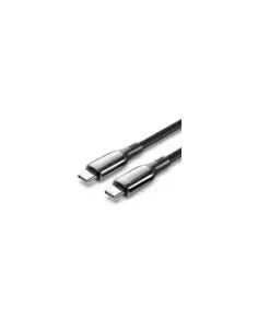 Cable USB 2.0 Tipo-C 5A 100W Vention CTKBAV/ USB Tipo-C Macho - USB Tipo-C Macho/ Hasta 100W/ 480Mbps/ 1.2m/ Negro