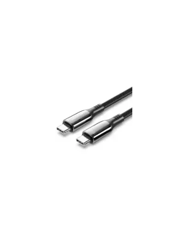 Cable USB 2.0 Tipo-C 5A 100W Vention CTKBAV/ USB Tipo-C Macho - USB Tipo-C Macho/ Hasta 100W/ 480Mbps/ 1.2m/ Negro