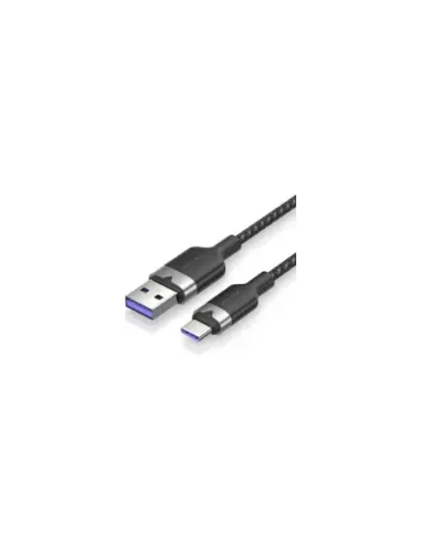 Cable USB 2.0 Tipo-C Vention CTOBH/ USB Tipo-C Macho - USB Macho/ Hasta 100W/ 480Mbps/ 2m/ Negro