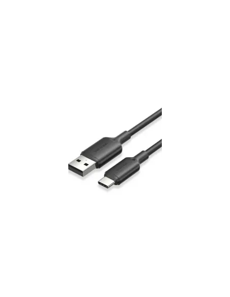 Cable USB 2.0 Tipo-C Vention CTQBF/ USB Tipo-C Macho - USB Macho/ Hasta 60W/ 480Mbps/ 1m/ Negro