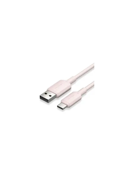 Cable USB 2.0 Tipo-C Vention CTQPH/ USB Tipo-C Macho - USB Macho/ Hasta 60W/ 480Mbps/ 2m/ Rosa