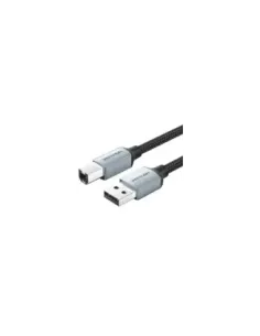 Cable USB 2.0 Impresora Vention CTTHF/ USB Tipo-B Macho - USB Macho/ 480Mbps/ 1m/ Gris