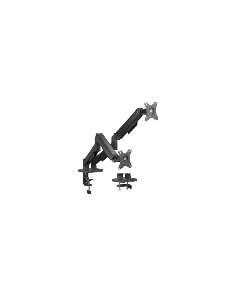 Soporte de Mesa con Contrapeso para 2 Monitores Aisens DT32TSR-357/ Giratorio/ Inclinable/ hasta 9kg