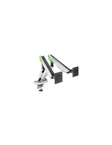Soporte de Mesa Gaming con Contrapeso para 2 Monitores Aisens DT38TSR-345/ Giratorio/ Inclinable/ hasta 16kg