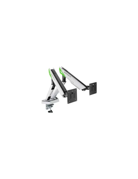 Soporte de Mesa Gaming con Contrapeso para 2 Monitores Aisens DT38TSR-345/ Giratorio/ Inclinable/ hasta 16kg