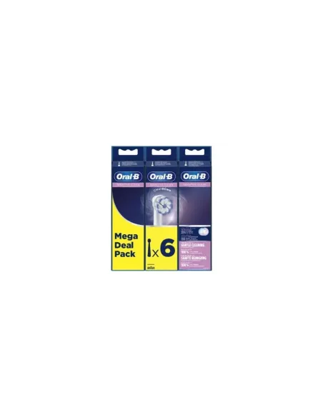 Cabezal de Recambio Braun para cepillo Braun Oral-B Sensitive Clean/ Pack 6 uds