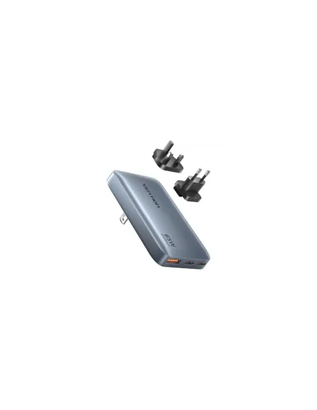 Cargador de Pared Universal GaN para Viaje Vention FCBH0/ 2xUSB Tipo-C/ 1x USB/ 65W