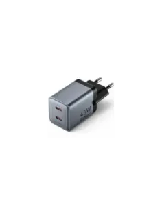Cargador de Pared GaN Vention FCDH0-EU/ 2xUSB Tipo-C/ 45W