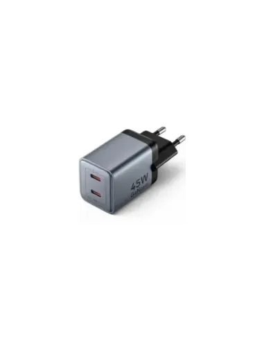 Cargador de Pared GaN Vention FCDH0-EU/ 2xUSB Tipo-C/ 45W