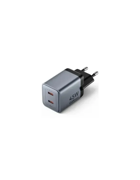 Cargador de Pared GaN Vention FCDH0-EU/ 2xUSB Tipo-C/ 45W