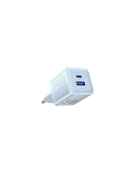 Cargador de Pared GaN Vention FEQL0-EU/ 1xUSB Tipo-C/ 1xUSB/ 30W