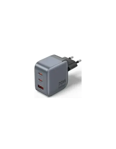 Cargador de Pared GaN Vention FEXH0-EU/ 2xUSB Tipo-C/ 1xUSB/ 70W