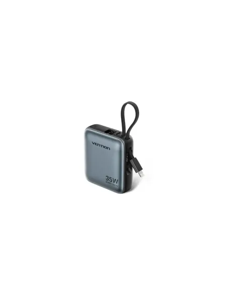 Powerbank 10000mAh Vention FHFN0/ 35W/ Gris/ Incluye Cable USB TIpo-C y Lightning