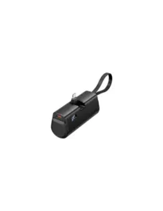 Powerbank 4800mAh Vention FHRB0/ 22.5W/ Negra/ Incluye Cable USB Tipo-C y Lightning