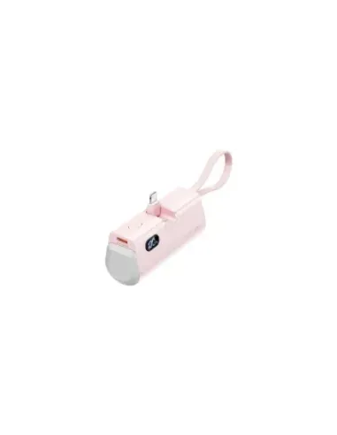 Powerbank 4800mAh Vention FHRP0/ 22.5W/ Rosa/ Incluye Cable USB Tipo-C y Lightning