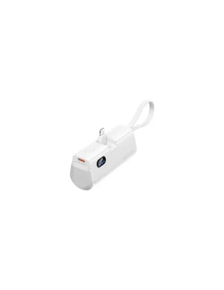 Powerbank 4800mAh Vention FHRW0/ 22.5W/ Blanca/ Incluye Cable USB Tipo-C y Lightning