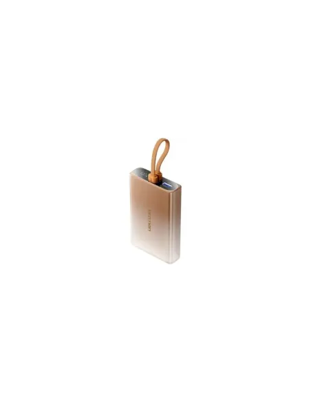 Powerbank 10000mAh Vention FHZJ0/ 22.5W/ Oro/ Incluye Cable USB Tipo-C y Lightning