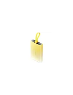 Powerbank 10000mAh Vention FHZY0/ 22.5W/ Amarillo/ Incluye Cable USB Tipo-C y Lightning