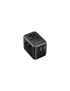 Cargador de Pared Universal Vention FJEB0/ Toma de Corriente Universal/ 1xUSB Tipo-C/ 2xUSB/ 65W