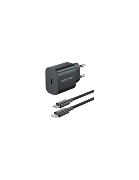 Cargador de Pared Vention G17B0-EU/ 1xUSB Tipo-C + Cable Lightning/ 20W