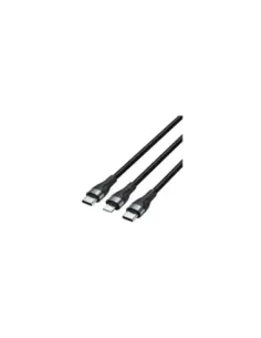 Cable USB Tipo-C Vention H17BAV/ USB Tipo-C Macho - Lightning Macho/ USB Tipo-C Macho/ 60W/ 480Mbps/ 1.2m/ Negro