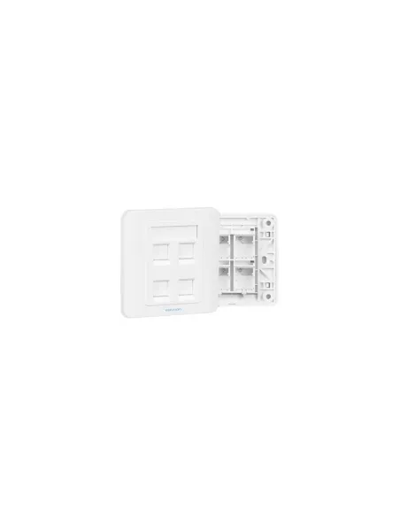 Placa de Pared Tipo 86 Vention IFFW0/ 4 Puertos RJ45