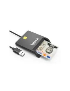 iggual Lector DNI SIP tarjetas ID USB 2.0 negro