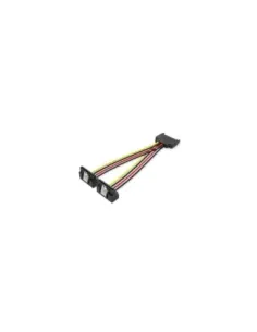 Cable Alimentación Vention KDBBB/ SATA Macho - 2x SATA Hembra/ 15cm/ Negro