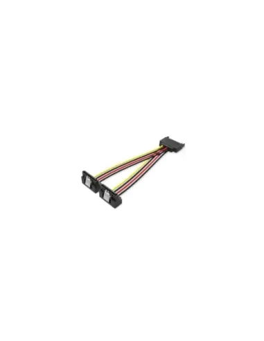 Cable Alimentación Vention KDBBB/ SATA Macho - 2x SATA Hembra/ 15cm/ Negro