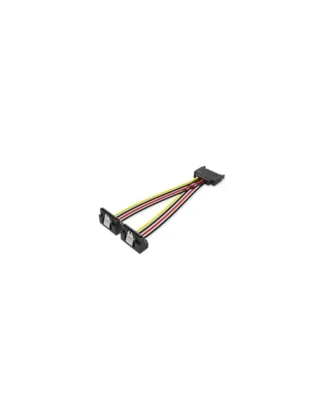 Cable Alimentación Vention KDBBB/ SATA Macho - 2x SATA Hembra/ 15cm/ Negro