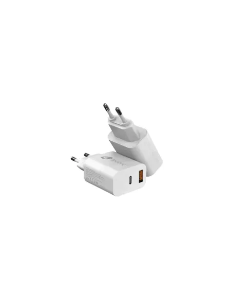 Cargador de Pared Leotec LECSPH20W2W2/ 1xUSB Tipo-C/ 1xUSB/ 20W