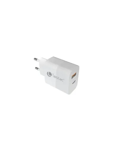 Cargador de Pared GaN Leotec LECSPH30W2W/ 1xUSB Tipo-C/ 1xUSB/ 30W