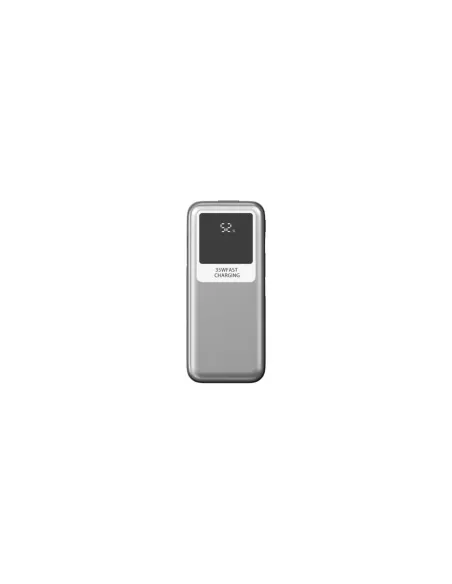 Powerbank 10000mAh Leotec LEPOW35W10S/ 35W/ Plata y Gris/ Incluye Cable USB Tipo-C y Lightning