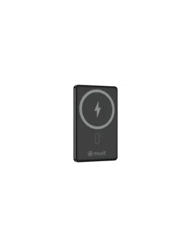 Powerbank 5000mAh Muvit For Change MCCHP0009/ 20W/ Wireless/ Negra/ Incluye Cable USB Tipo-C
