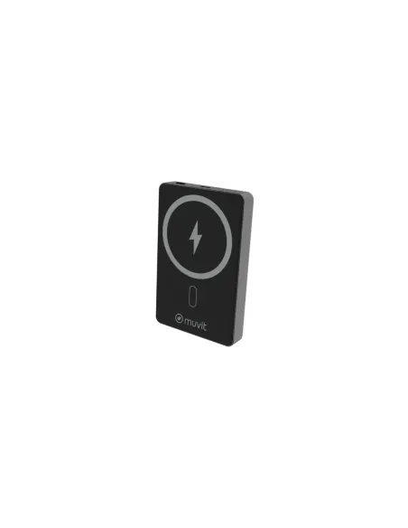Powerbank 10000mAh Muvit For Change MCCHP0010/ 20W/ Wireless/ Negra/ Incluye Cable USB Tipo-C