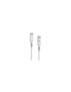Cable USB 2.0 Tipo-C Muvit For Change MCUSC0008/ USB Tipo-C Macho - USB Tipo-C/ Hasta 60W/ 480Mbps/ 1.2m/ Blanco