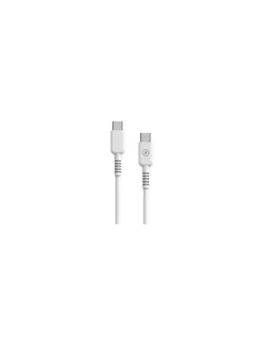 Cable USB 2.0 Tipo-C Muvit For Change MCUSC0008/ USB Tipo-C Macho - USB Tipo-C/ Hasta 60W/ 480Mbps/ 1.2m/ Blanco