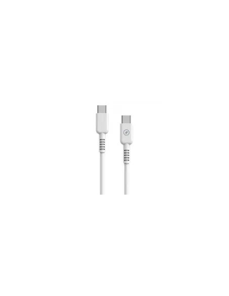 Cable USB 2.0 Tipo-C Muvit For Change MCUSC0008/ USB Tipo-C Macho - USB Tipo-C/ Hasta 60W/ 480Mbps/ 1.2m/ Blanco