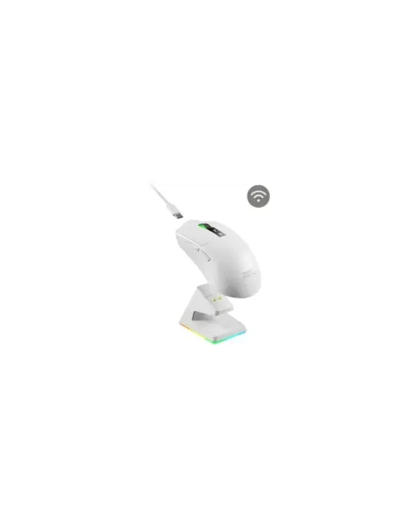 Ratón Gaming Inalámbrico Mars Gaming MMW-Elite/ Batería Recargable/ Hasta 20000 DPI/ Blanco