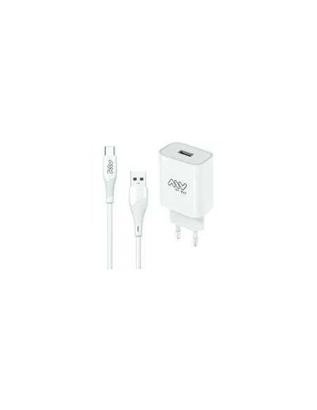 Cargador de Pared Myway MYWEPAK0002/ 1xUSB + Cable USB Tipo-C/ 15W