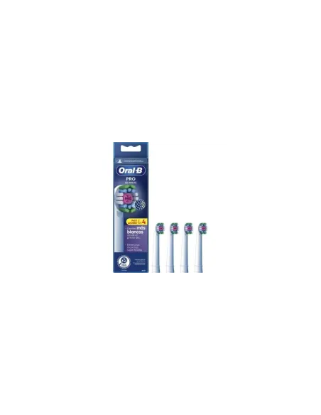 Cabezal de Recambio Braun para cepillo Braun Oral-B 3D White/ Pack 4 uds