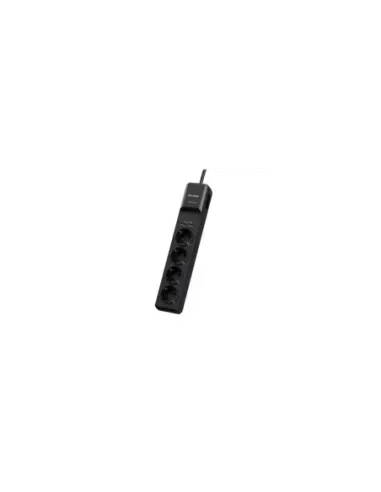 Regleta con interruptor Cyberpower P0420SUD0-DE/ 4 Tomas de corriente/ 2 USB/ Cable 1.8m/ Negra