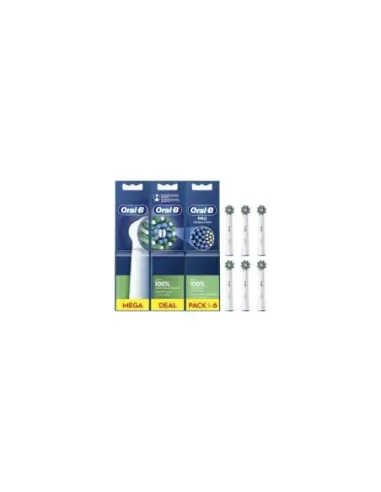 Cabezal de Recambio para cepillo Oral-B Pro Cross Action/ Pack 6 uds