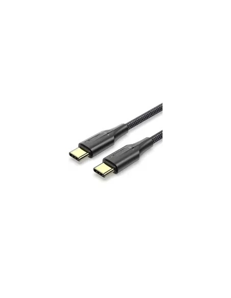 Cable USB 2.0 Tipo-C 3A Vention TAUBD/ USB Tipo-C Macho - USB Tipo-C Macho/ Hasta 60W/ 480Mbps/ 50cm/ Negro