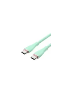 Cable USB 2.0 Tipo-C Vention TAWGF/ USB Tipo-C Macho - USB Tipo-C Macho/ Hasta 100W/ 480Mbps/ 1m/ Verde